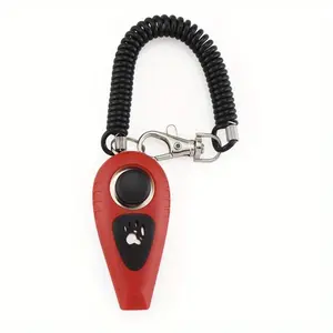 Dual Color Dog Training Clicker and Whistle, Long Strap, Durable Plastic, Behavior Correction, Positive Reinforcement, Pet Training Tool, Training Aid
