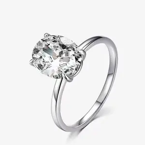 9-K Lab-Grown Diamond 2.5 ct VS1-D Four-Prong Oval Cut lab-grown diamond  Ring — Light Luxury, Premium Feel, Versatile for Everyday Wear, Engagement/Proposal Diamond Ring pwq04896
