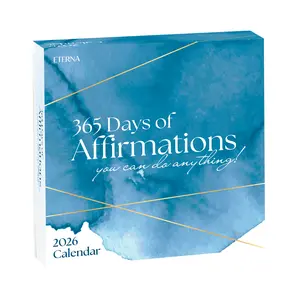 2026 Daily Affirmations Calendar - 365 Days of Inspiration with Tear-Off Pages & Stand - Sustainable Design for Home Office - Thoughtful Gift