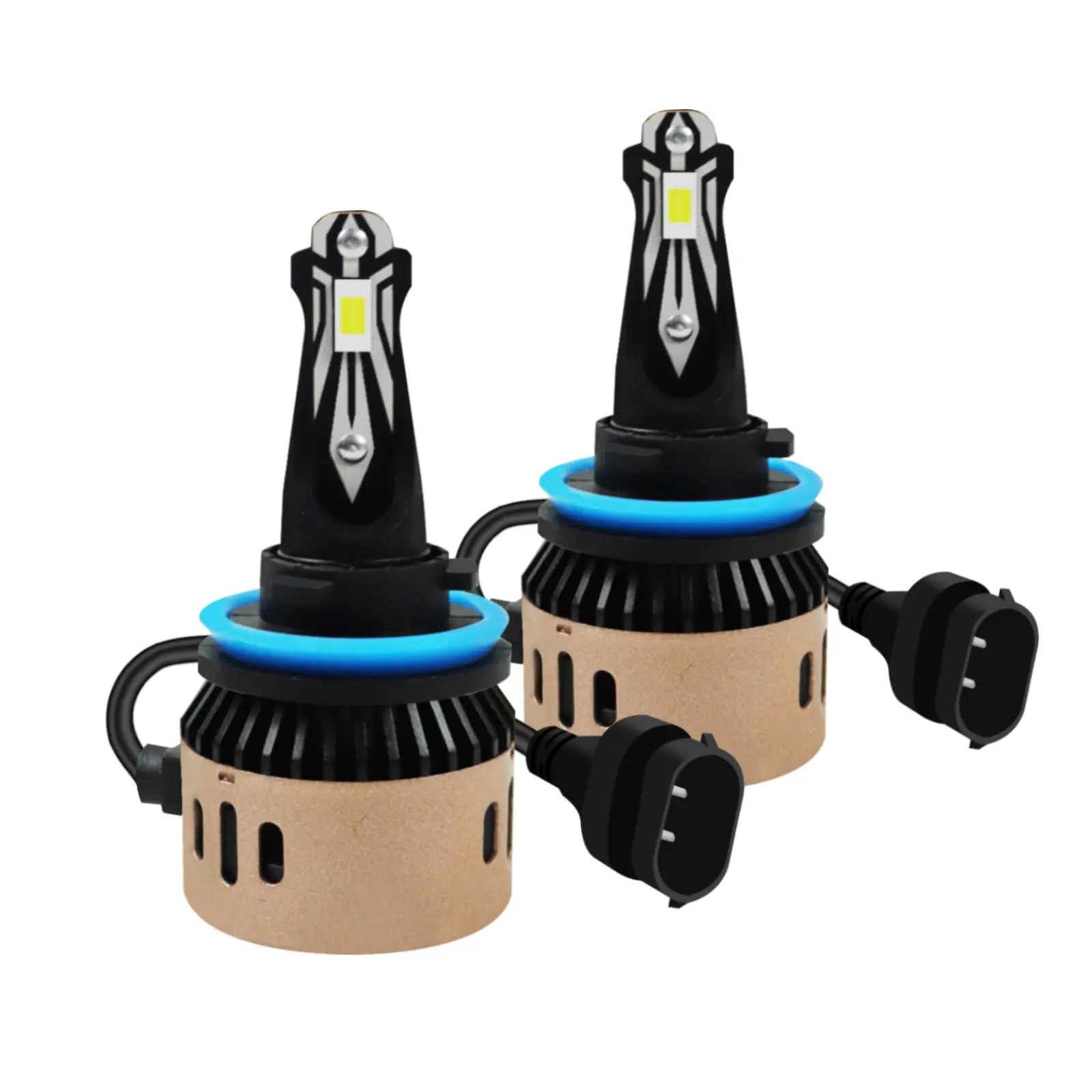 9005/HB3 LED Bulbs 350% Brighter Halogen and Fog Lights Replacement 10000lm 6000K Cool White Pack of 2 High Low Beam Headlight Bulbs