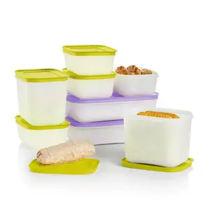 Tupperware Freezer Mates Plus Air Tight Containers for Fast Freezing Easy Unmolding Durable Flexible Stain Guard Technology Neat Organized Storage