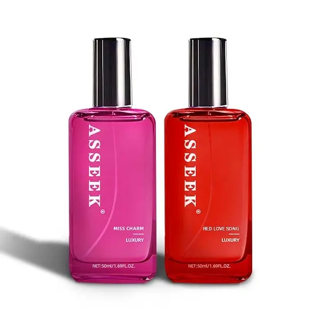 ASSEEK Women's Long-Lasting Body Spray 2-Pack (Red love song + Miss charm) | Suitable for dating, daily life, parties, and gifting | 2 different fragrances: Orchid, Jasmine, Fruity, and Brown Sugar - 1.69 oz/bottle