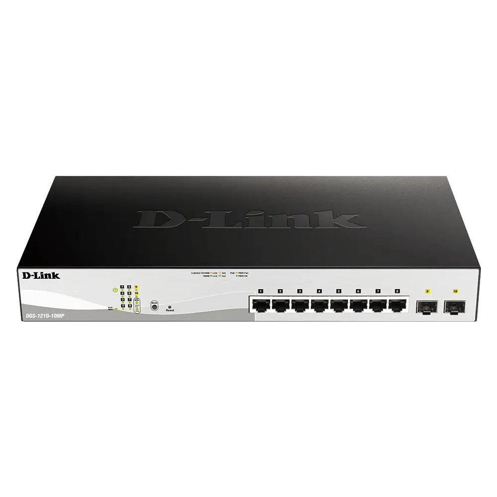D-LINK DGS-1210-10P 10-Port Gigabit Smart Managed PoE Switch with 65W PoE Budget