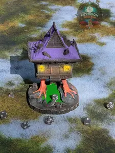 Baba Yaga's Hut 3D Printed Dice Jail- Fate's End Fey Moon Collection | Dice Vault | Dice Box | DnD Player Gift | Unlock Baba Yaga's Power!!!