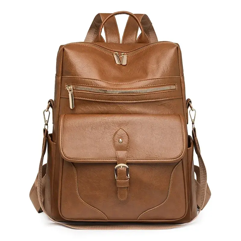 Laptop Backpack for Women,Travel Leather Backpack Nurse Teacher Carry on Backpack Computer Bag,Professional Water-Resistant Business Work Casual Daypack