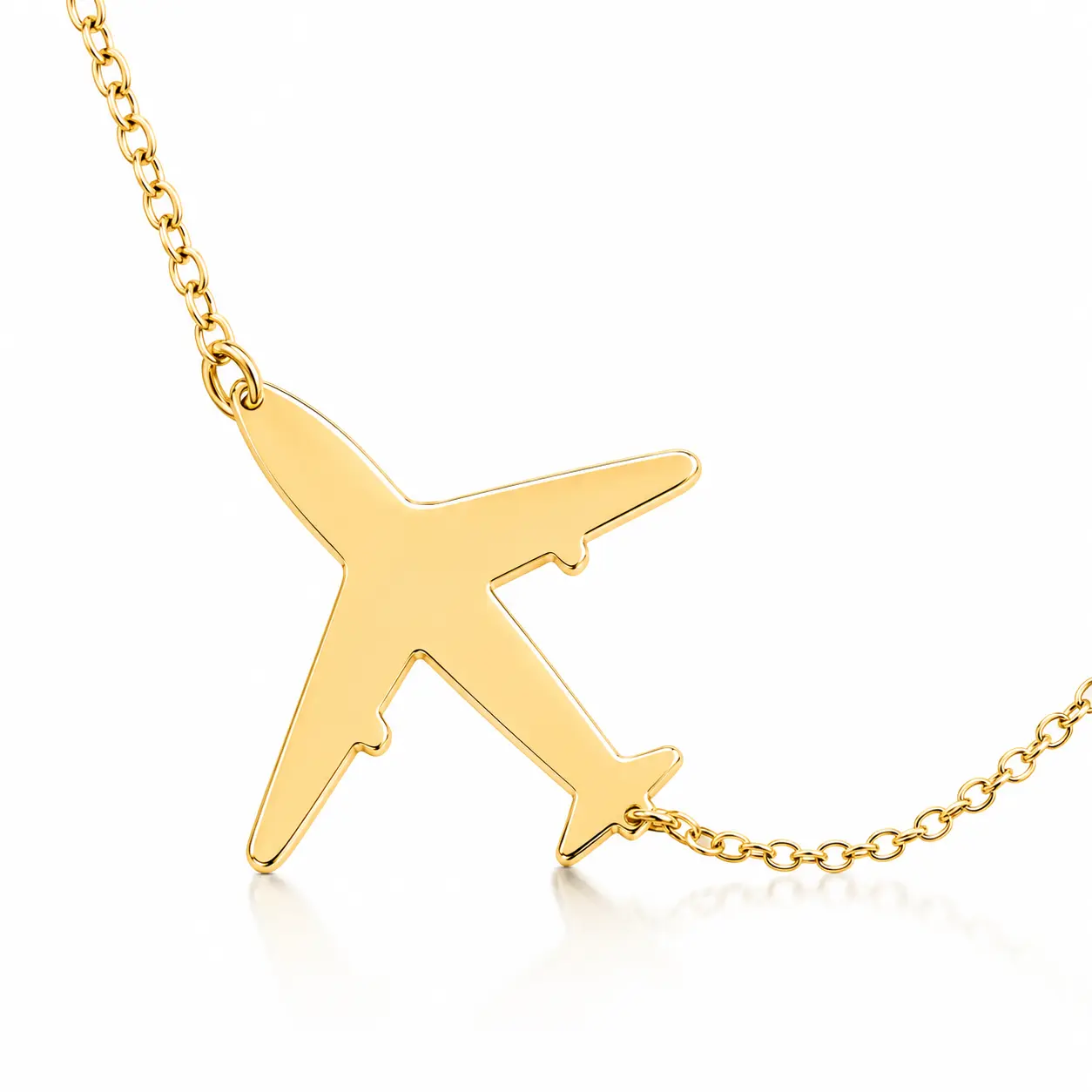 Dainty Choker Necklace for Women, Gold or Silver Alloy Side Wear Pendant with Airplane, Bird, or Lightning Charm - Adjustable Length Necklace, Exquisite Jewelry Gift for Her, Daily Versatile Chain, Bird Shaped Necklaces