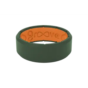 Edge Moss Green & Orange Ring