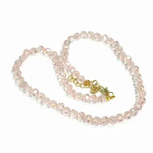 Cristal pink necklace 15 inches plus extension to 17 inches