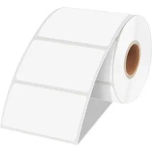 2x3 Inch White Removable Thermal Labels, Thermal Label,300 Sheets per Roll with Perforated Lines