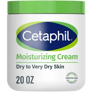 Cetaphil Moisturizing Cream for Dry to Very Dry Skin, Unscented, 16 oz or 20 oz (Multi-Selection) | Paraben-Free, Non-Greasy, Non-Comedogenic, Hypoallergenic