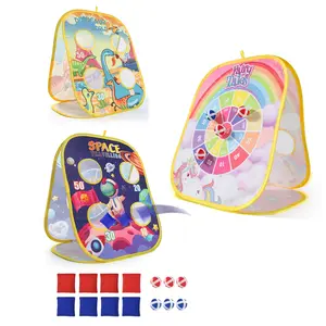 Children's Throwing Toy Set 3-in-1 Throwing Board 6 Sticky Balls+8 Sandbags Parent Child Interactive Party Toys for Boys and Girls Christmas, Halloween, Thanksgiving, Birthday Gifts for Children Puzzle Outdoor Sports Games Sandbags Safety Cotton Filling