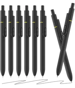 inkipen- 8 PCS Pens, Gel pens, Black pens,Fine Point(0.5mm),Quick-Drying Smooth Writing,School and Office Supplies （black）