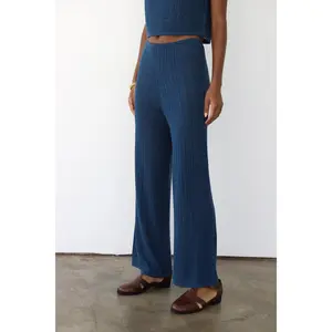 Nerissa Pointelle Pant - Navy