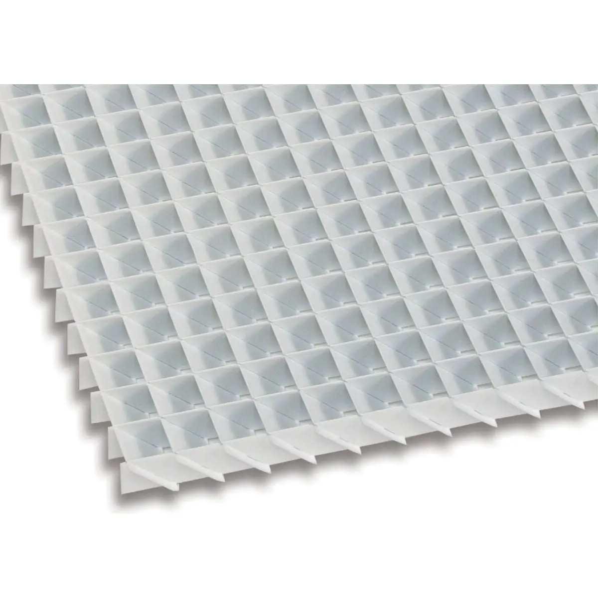American Louver B2278110 45-Deg Aluminum Sight-Guard Eggcrate Panel - White, 2-Pack, Angled View, Specific Cell Size (Home Improvement, Heating Cooling Ventilation, Building Supplies)