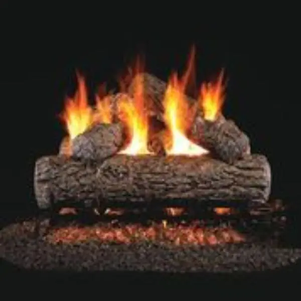 RealFyre R-12 12 in. Vent-Compatible Refractory Golden Oak Classic Gas-Powered Logs with Authentic Look for Home Fire Pits & Patio Heaters