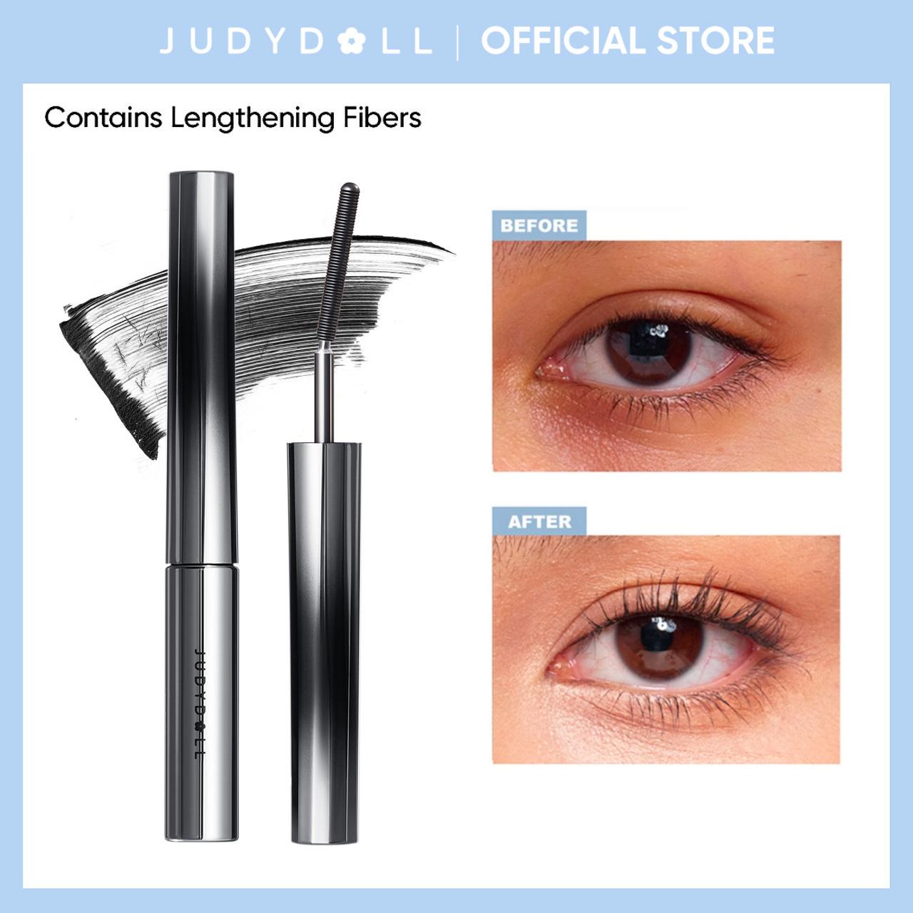 JUDYDOLL 3D Curling Eyelash Iron Mascara, Black & Brown, Curling & Lengthening, Long-Lasting, Waterproof, Smudge-Proof, 24-Hour Wear, Natural Extension, Thickening Effect, Ultra Fine Volumizing Mascara, Cosmetics, Makeup, Summerwins