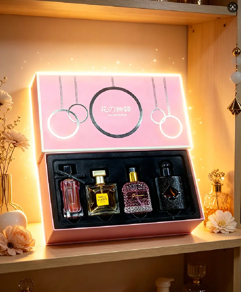 Upgraded women's perfume set: gift box contains four kinds of floral and fruity perfume, with a total capacity of 105ml (3.50z). Suitable for any occasion as a gift or personal gift, with a long-lasting, elegant, and timeless fragrance
