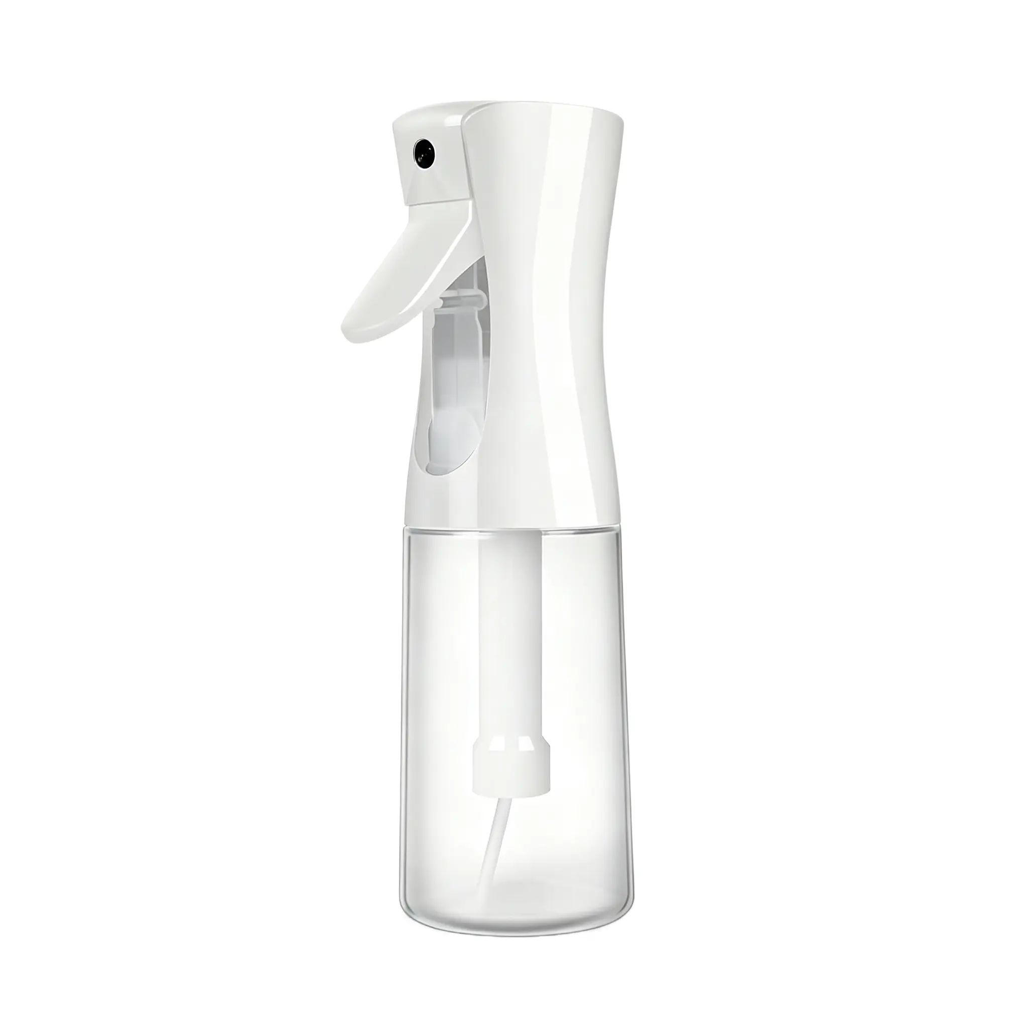 Continuous Ultra Fine Mist Spray Bottle, 360° All-Angle Sprayer for Hairstyle Care, Cleaning, Plants & Salons - Refillable Ergonomic Design, White, Cleaning Sprays