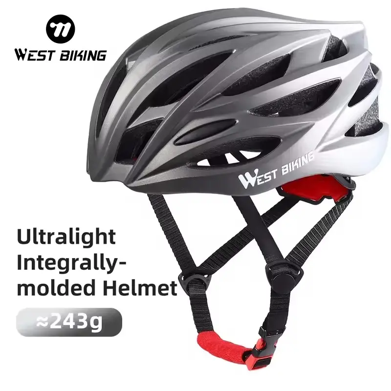 WEST BIKING Female Lightweight Helmet Bicycle Helmet Road Racing Bike Gradient Color Helmet Skateboard Triathlon Integrated Men Safety Helmet Sports Protective Gear