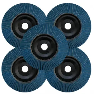 5pcs 4 Inch Flap Discs for Grinder, 60 Grit Grinding Wheels, Abrasive Tools for Metal Removal and Polishing, Durable and Efficient, High Abrasiveness