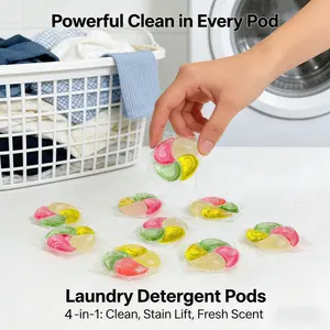 4-In-1 Laundry Beads, 10/30/50 Count, Upgrade Version, 12g, Long-Lasting, Travel-Friendly, Eco-Friendly, Softening, Stain Removal, Odor Control