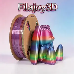Filajoy3d 3D Printer Filament 1.75mm, Rainbow Upgrade Pla+, Durable Anti-Tangle Vacuum Packaging, 1kg Spool, Precision +/- 0.02mm, Multi-Color