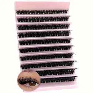 Comfort Mixed Length D Curl Lashes Eyelashes Extensions Kit, Individual Cosmetic False Eyelash, 1 Set Natural Eyelash Extension, Music Festival Makeup Essentials, Self Grafting False Eyelashes Makeup Products, Diy Individual Lashes