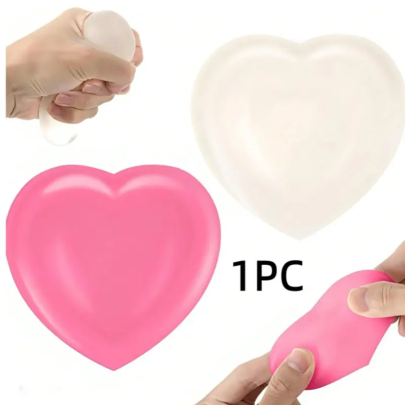 1 Pc Color-Changing Love Heart Stress Ball, Heart-Shaped Squishy Toy Fidget, Sensory Stress-Relief Squishies Squeeze Toy, Cute Squishies, Gifts for Adults, Birthday Party Favors, Anxiety-Relieving Fidget Gadget, Stress Relief Fidgets
