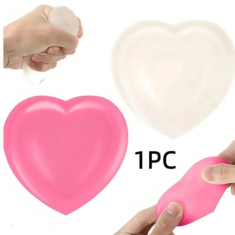 1 Pc Color-Changing Love Heart Stress Ball, Heart-Shaped Squishy Toy Fidget, Sensory Stress-Relief Squishies Squeeze Toy, Cute Squishies, Gifts for Adults, Birthday Party Favors, Anxiety-Relieving Fidget Gadget, Stress Relief Fidgets