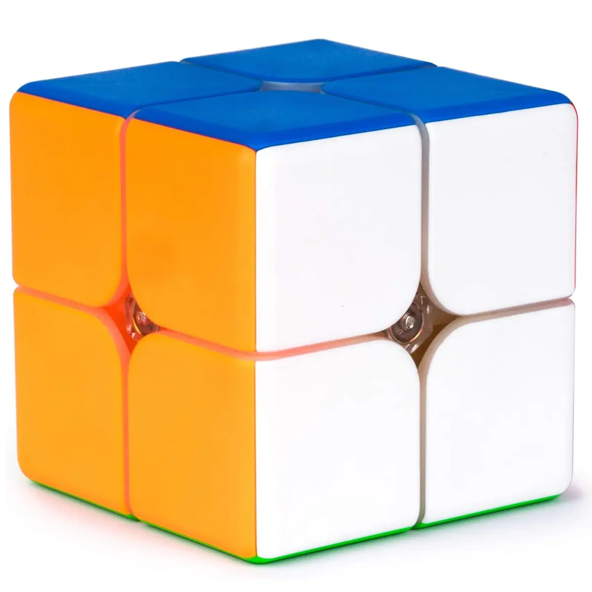 Magnetic 2x2 Speed Cube Stickerless, Smooth Fast Turning Puzzle Toy for Kids & Adults