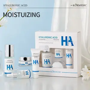 【Clearance Sale】Hyaluronic Acid Skin Care Set For Women& Girls, 4Pcs Set with Cleanser, Hyaluronic Acid FaceSerum, Hyaluronic Acid Cream, Toner, Skincare Gift Set