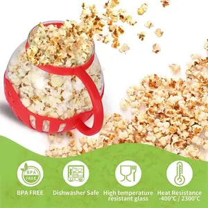 Family Size Popcorn pot | 3-in-1 Lid, Borosilicate Glass, Healthy Alternative to Bagged Popcorn
