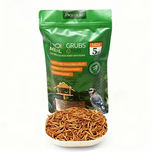 PROILGRUBS Mealworms 5oz Super High Protein for Birds &Chickens Nutritious Feed  - MealWorms for  chickens， Laying Hens, Duck, Fish, Turtle, Reptil, Poultry Food, Nutrition, High protein Treats, Natural Feed, Chicken Treats Feeding