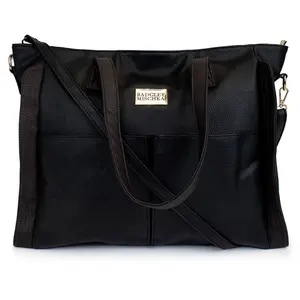 Badgley Mischka Vegan Leather Women's Travel Tote - Black