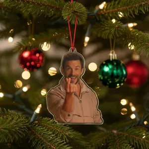 Jonathan Bailey Christmas Ornament – Funny celebrity meme design featuring the iconic ,,Come Hither,, pose I Perfect pop culture decor and fan gift for her