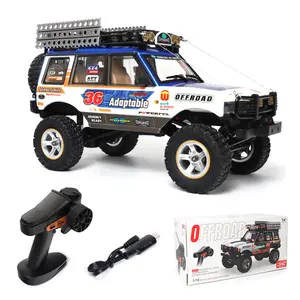 RC Off-Road Truck - 1:18 Scale 4WD RC Car, All Terrain Remote Control Vehicle, 40 Min Battery Life, 2.4GHz Anti-Interference, 50m Control Distance, Rechargeable Electric Toy for Kids, Gift Option