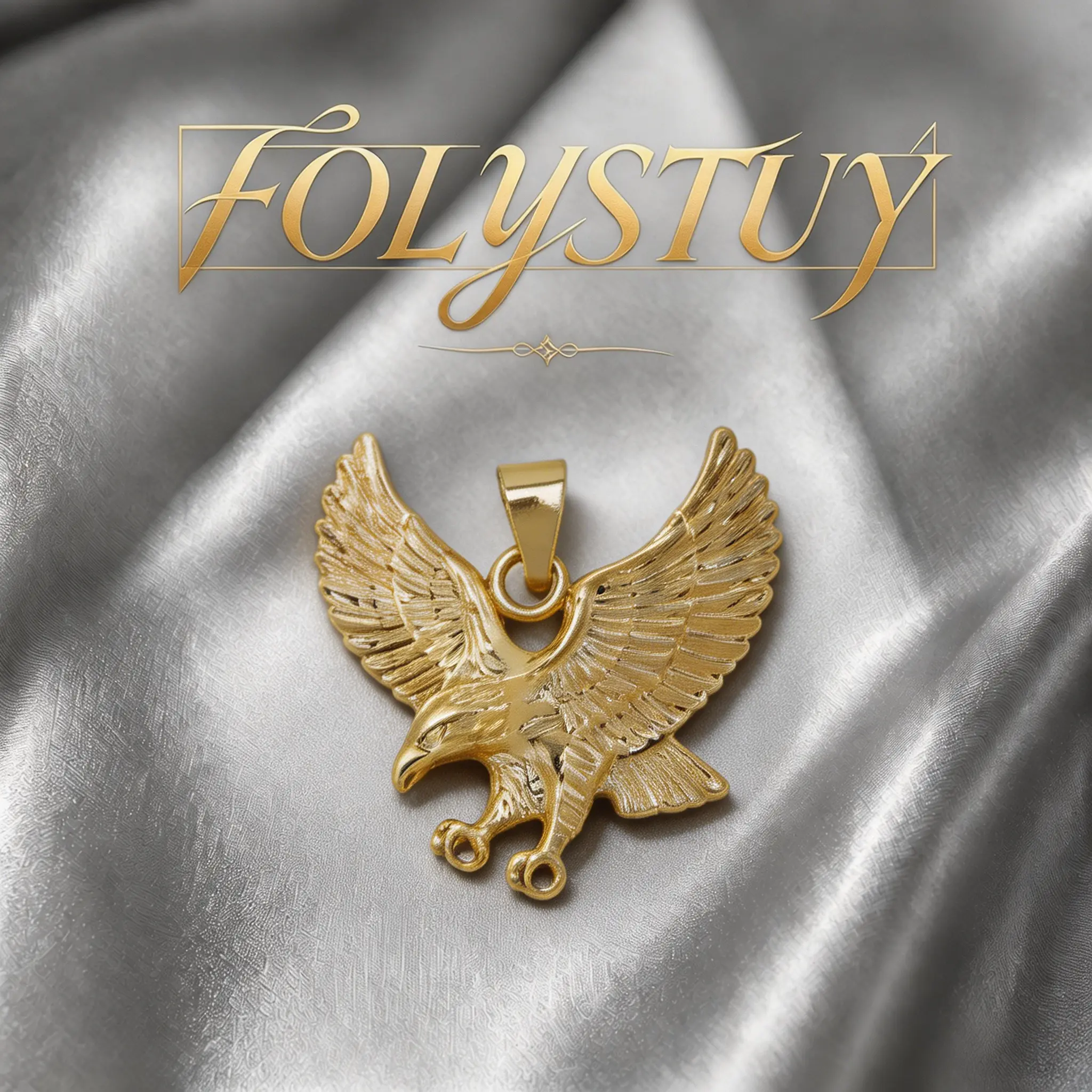 [FOLYSTUY(K145)]Vintage Spread Wing Eagle Pendant, Bold Textured Gold Tone Charm For Men’s Daily Outfits