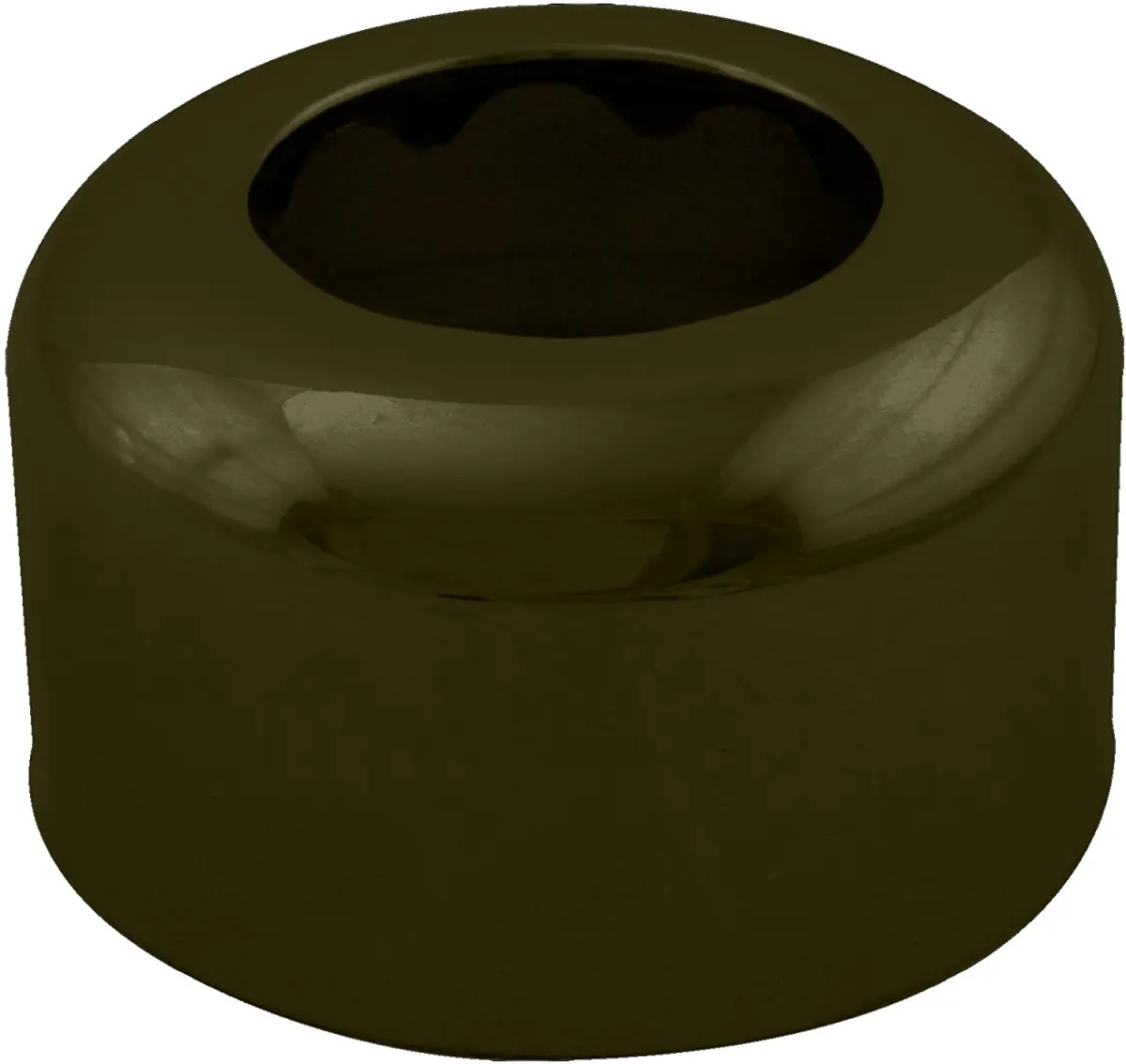 1.5 in. OD High Box Sure Grip Flange, Matte Black, 2-1/2 in. Exterior Diameter, Brass-Steel Construction, Easy Installation