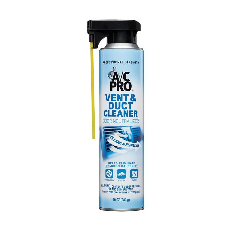 AC Pro 8794752 10 oz Aerosol Vent & Duct Cleaner Spray - Home Cleaning Supply for Vent Cleaning, Odor Control, Mold Removal, Evaporator Core Cleaning
