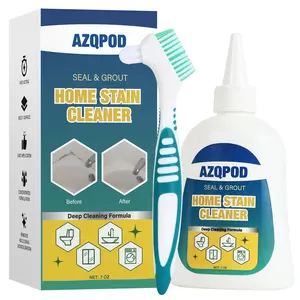 AZQPOD Mold Remover Gel with Scrub Brush – Heavy Duty Mildew Stain Cleaner for Washer Gasket, Shower Caulk, Tile Grout & Bathroom – 7 Fl Oz