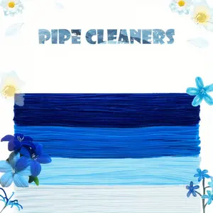 400 blue-colored twist sticks, cost-effective DIY craft materials, Handmade Crafts, soft and moldable, with endless creative possibilities, suitable for making cute shapes like flowers and animals, the first choice for craft enthusiasts