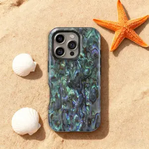 [New Product] Abalone Shell Design Phone Case For iPhone 17 16 15 14 13 12 11 Pro Max, Natural Abalone Shell Samsung S25 S24 S23 S22 Ultra Case