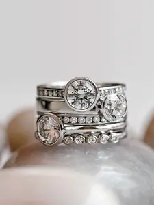 1 PC Glamorous Cubic Zirconia Round Cz Ring For Women Wedding Engagement Valentine's Day Party Gift Bridal Engagement Ring Fashion Engagement Rings Beautiful Rings Jewelry Rings