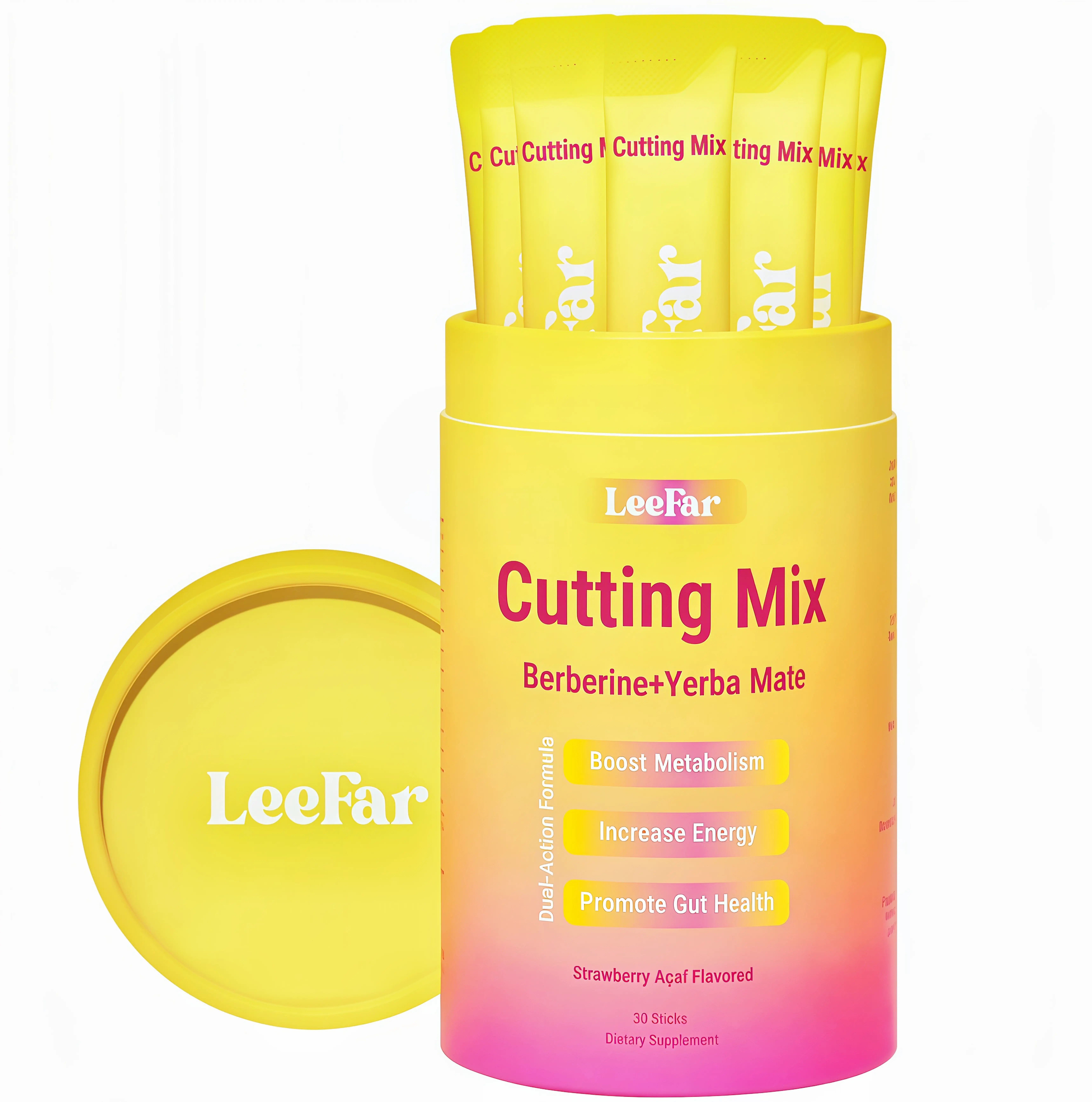 LeeFar Cutting Drink Mix – | SO Strawberry Açaí Flavor – | (30 Servings)