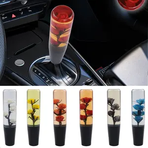 Brand New JDM 200mm Clear Flowers Manual Gear Stick Shift Knob Lever Shifter