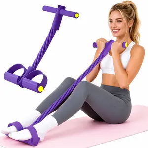 Summer vibes Multi-functional Pedal Resistance Band Trainer – Portable Foot Pedal Fitness Equipment Home Gym Full Body Workout Machine, Exercise Sit-ups, Yoga, Abdominal Training