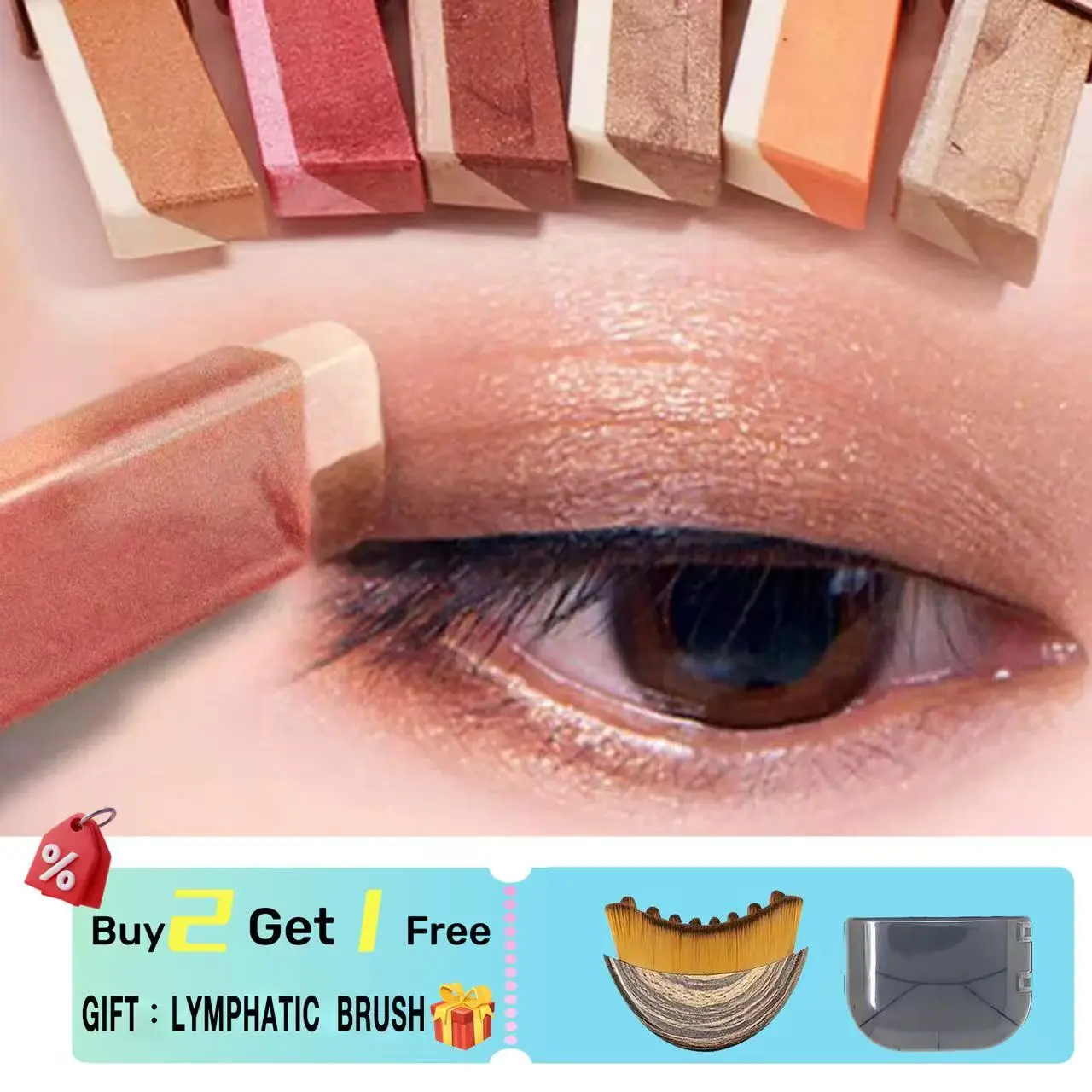 6Pcs Dual Color Eyeshadow Stick Set, Pearlescent & Matte Highlighter Stick, Long Lasting Waterproof Smudge Proof Eye Shadow Makeup, Not Easy To Fade