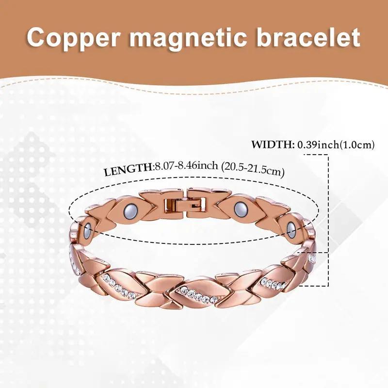 Women's Elegant Leaf Crystal Bracelet - Hypoallergenic Alloy Metal, Adjustable Cuff with Snap Clasp, Ideal Valentine’s Day Gift, Bracelet Stacking & Arm Candy Fashion Accessory