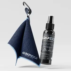 GRIPEXX 2 in 1 Sports Shoe Grip Spray with Sport Towel, Provides Traction & Rejuvenates Soles. Multipurpose Grip Spray for Cleaning & Improving Basketball Shoe Grip. Anti Slip & Performance Enhancer