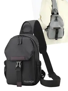 Men's Nylon Waterproof Crossbody Bag, Stylish One Shoulder Chest Pack for Outdoor Activities, Durable and Trendy Design